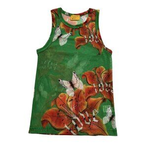 Juliet Johnstone Green Mesh Tank in Green